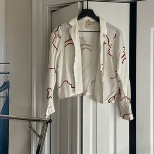 Early Paloma Wool LS Crop Blouse, Size S